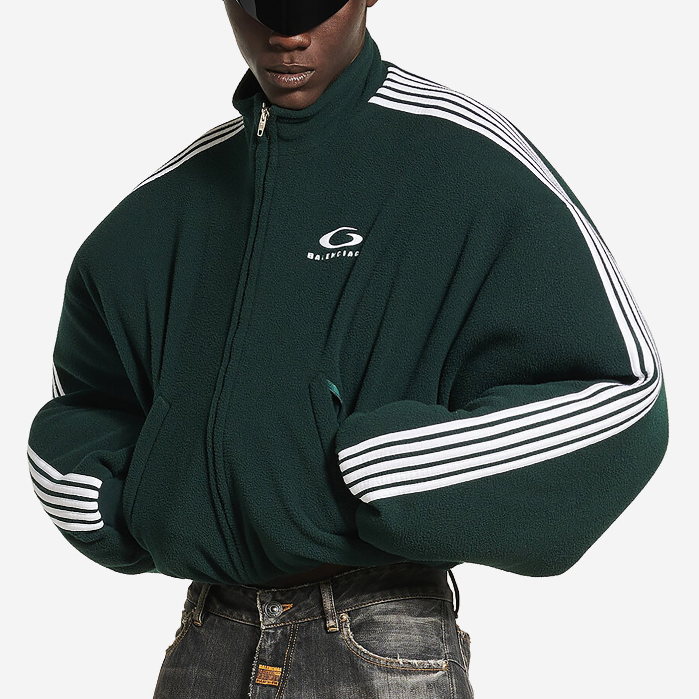 Balenciaga Loop Sports Icon Round Zip-Up Jacket