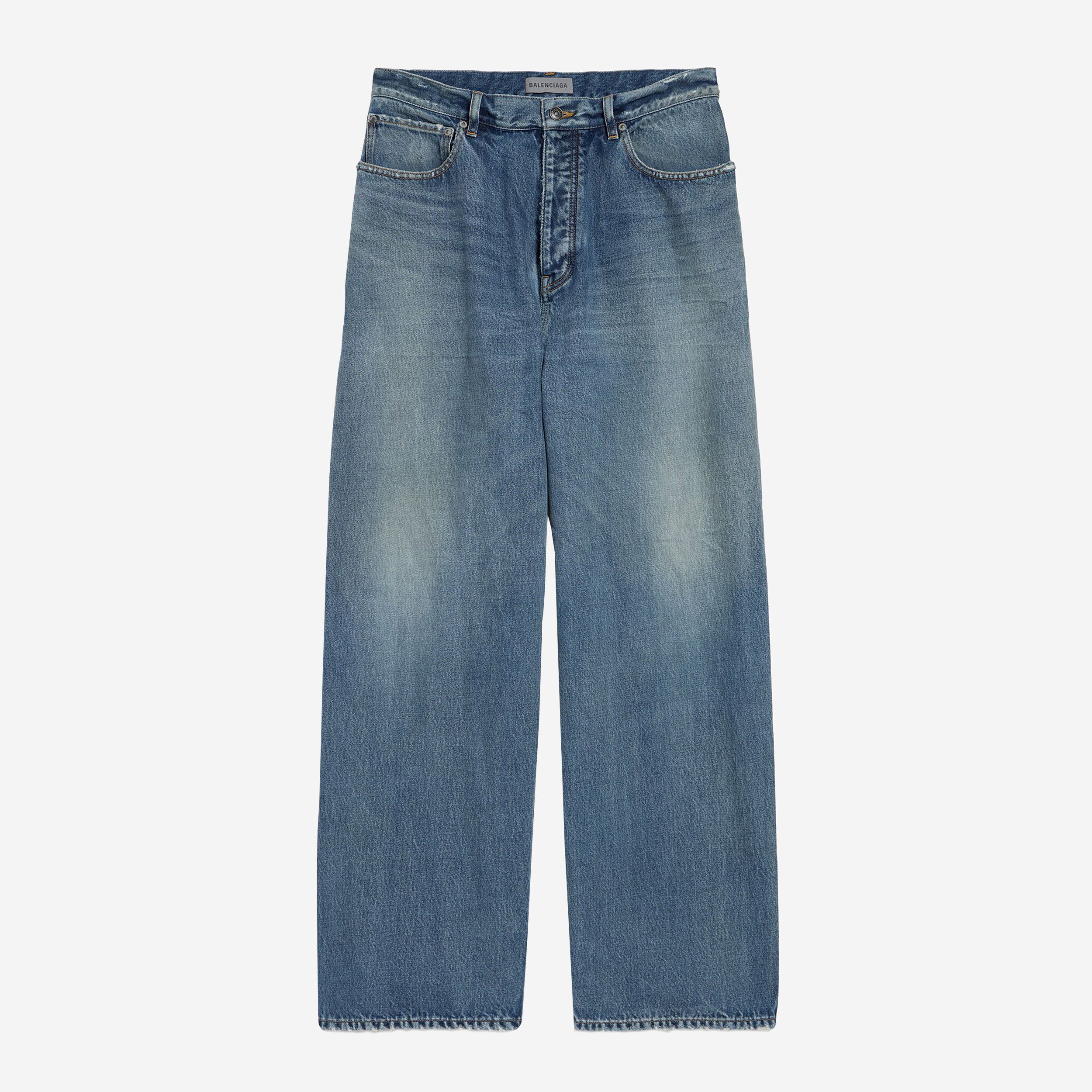 Balenciaga Dark Blue Organic Japanese Denim Baggy Jeans