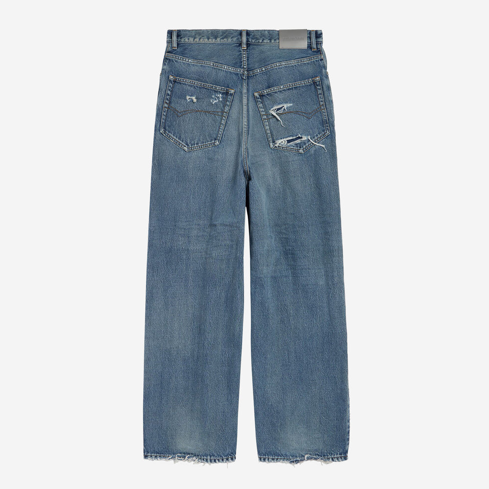 Balenciaga Dark Blue Organic Japanese Denim Baggy Jeans – ZAP