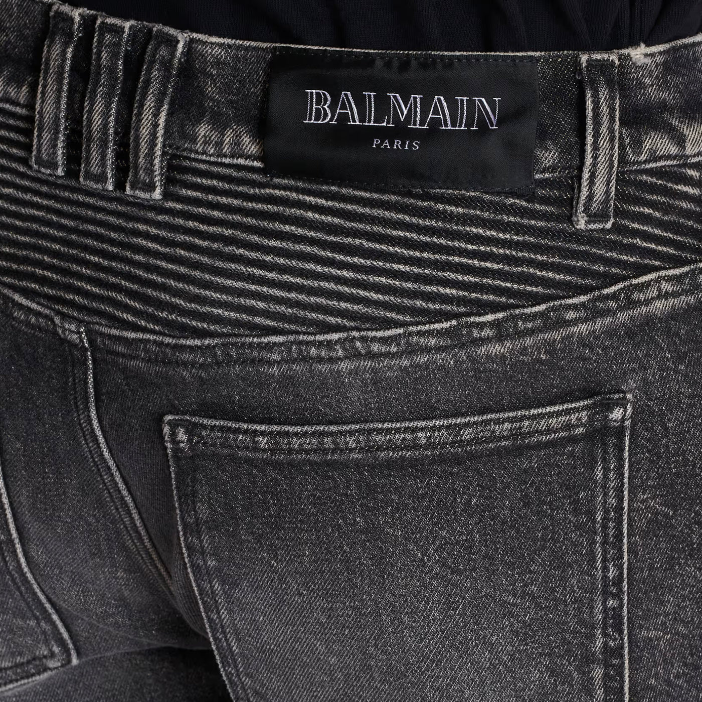 Balmain Slim Fit Denim Biker Jean