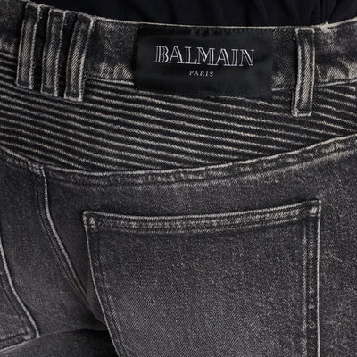Balmain Slim Fit Denim Biker Jean