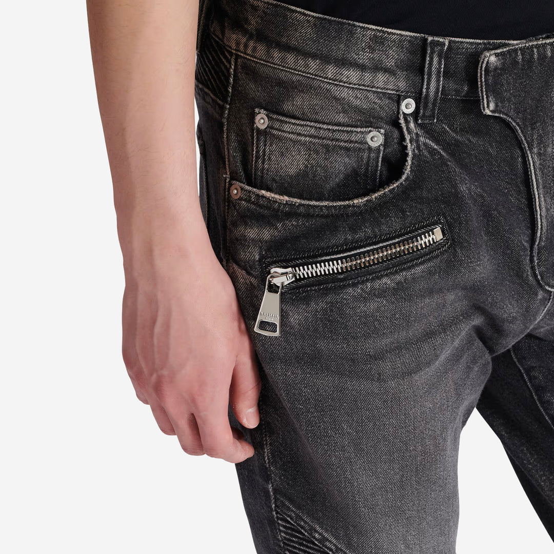 Balmain Slim Fit Denim Biker Jean – ZAP