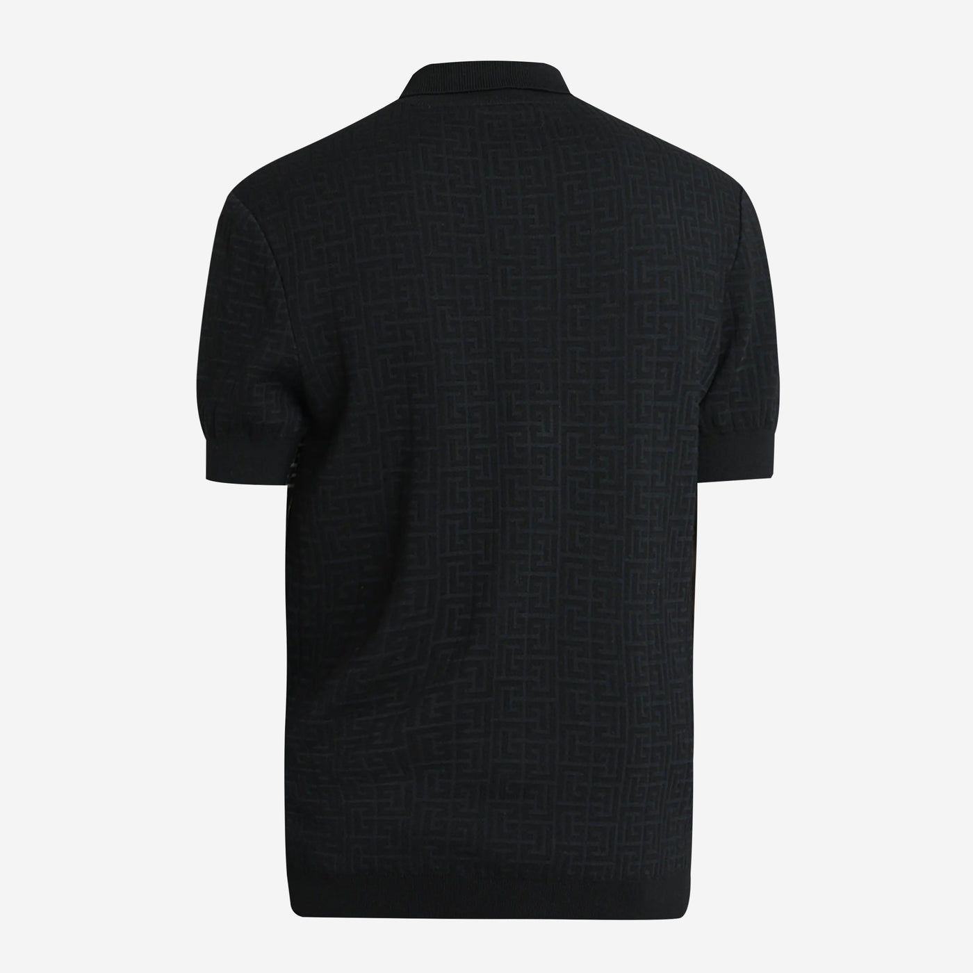 Tシャツ・カットソー BALMAIN FW25 MONOGRAM POLO (FH1GB020KI80 GFE) Black Polo with monogram Balmain - Vitkac GB