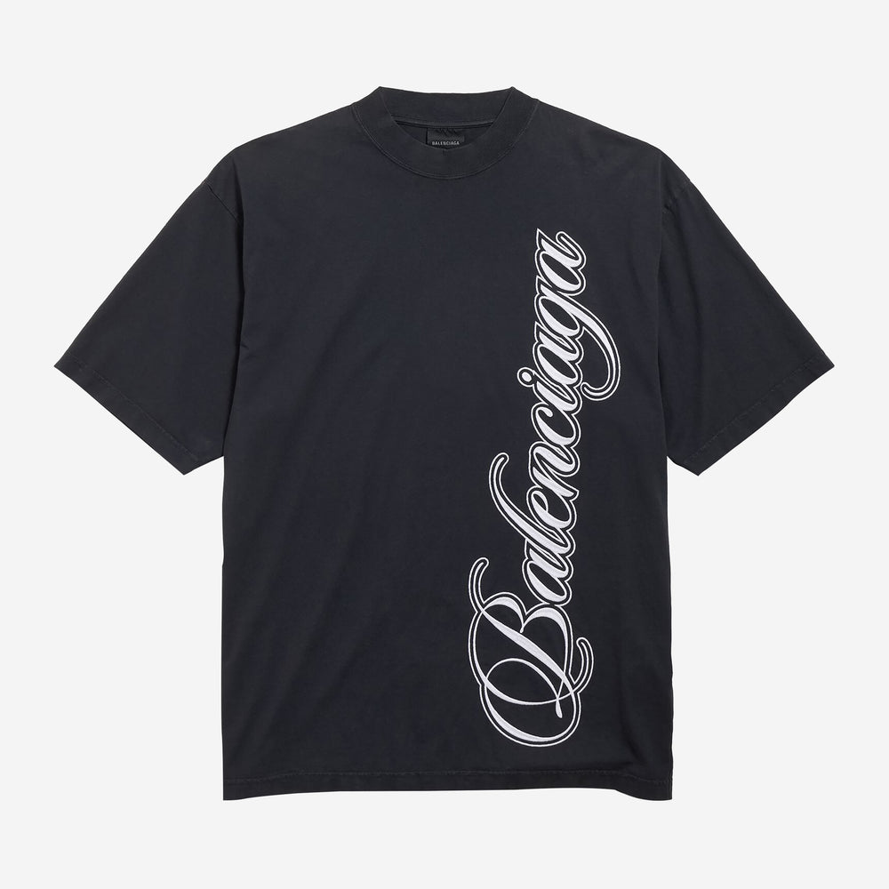 Balenciaga Medium Fit Cursive T-Shirt – ZAP