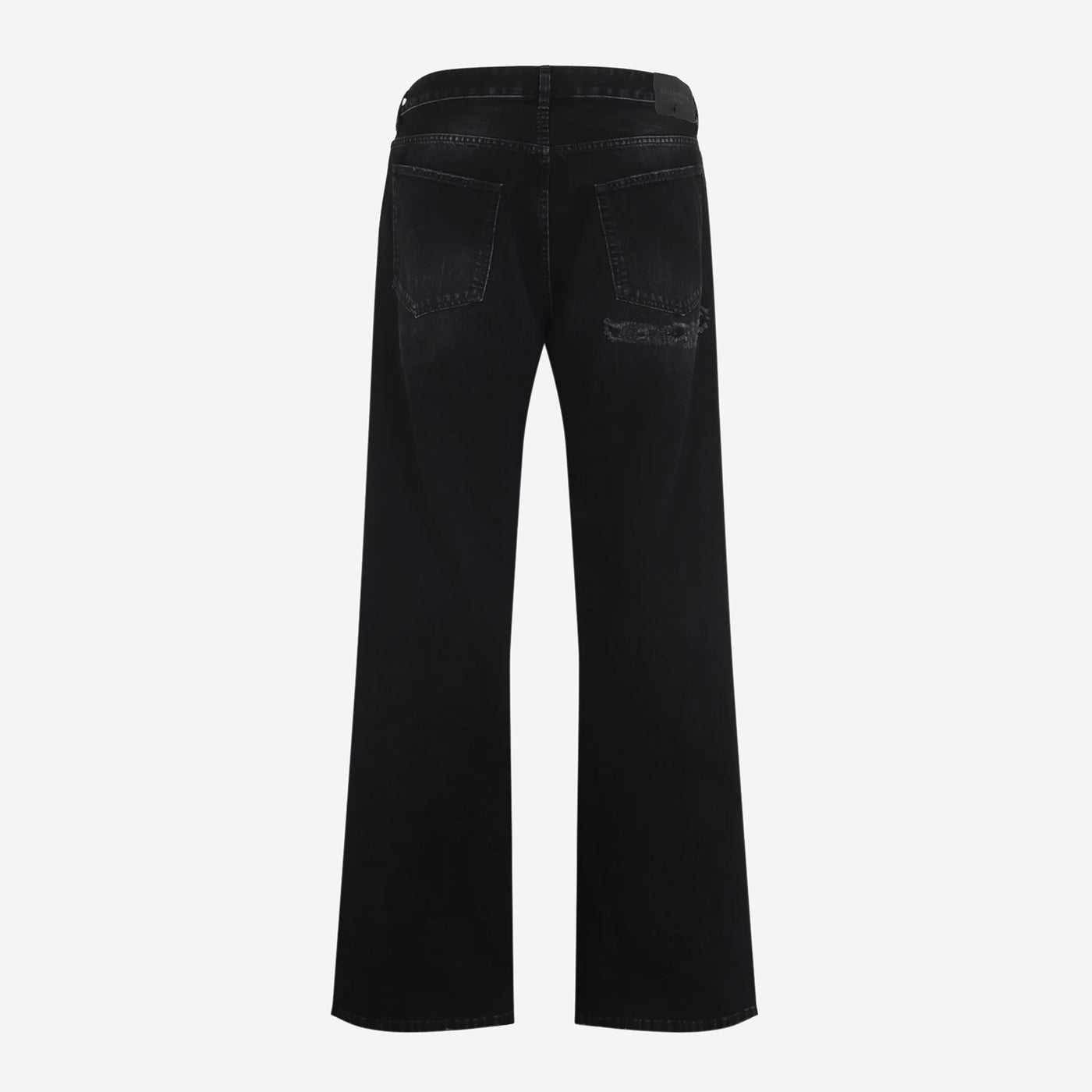 Balenciaga Distressed Black Cotton Jeans