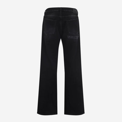 Balenciaga Distressed Black Cotton Jeans