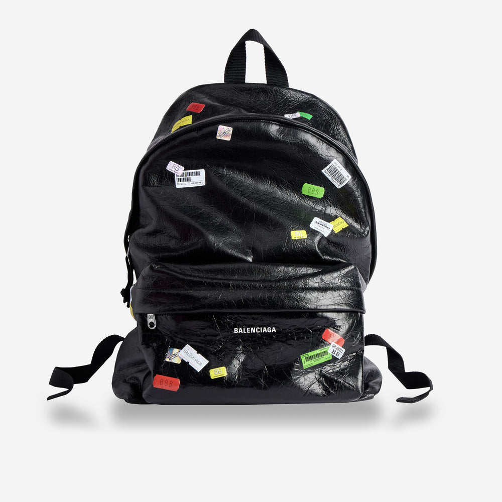 Balenciaga Printed Stickers Explorer Backpack – ZAP