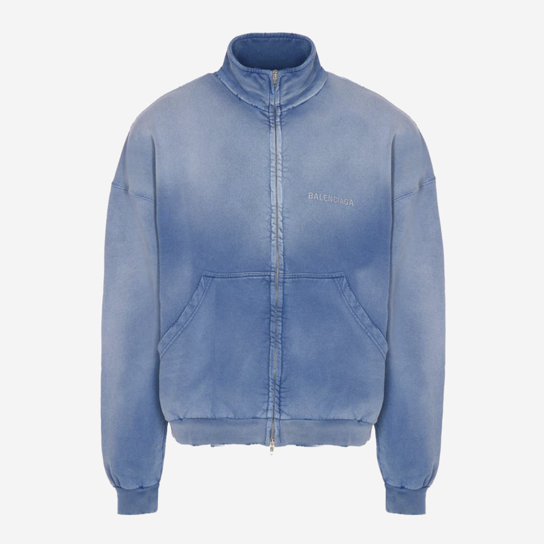 Balenciaga Faded Blue Logo Jacket – ZAP