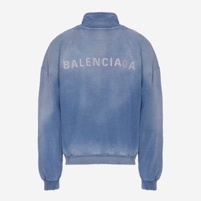 Balenciaga Faded Blue Logo Jacket