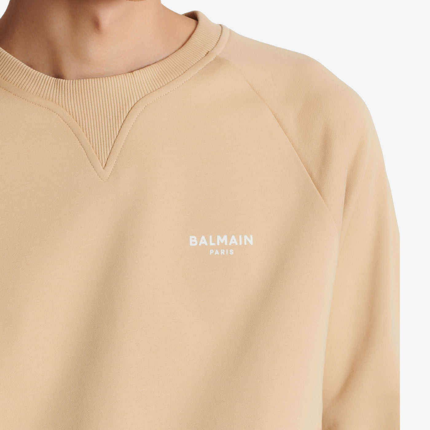 Balmain Flocked Logo Sweatshirt