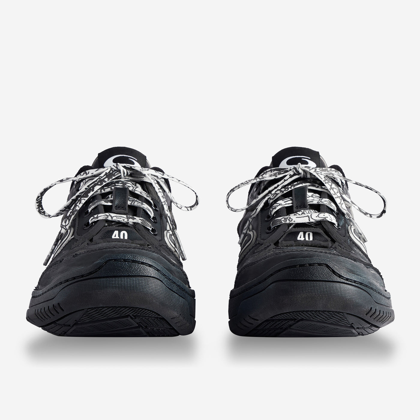 Balenciaga Hamptons Worn-out Black Sneakers