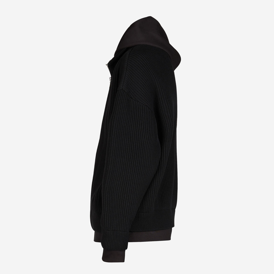 Balenciaga Layered Zip Up Knitted Hoodie – ZAP