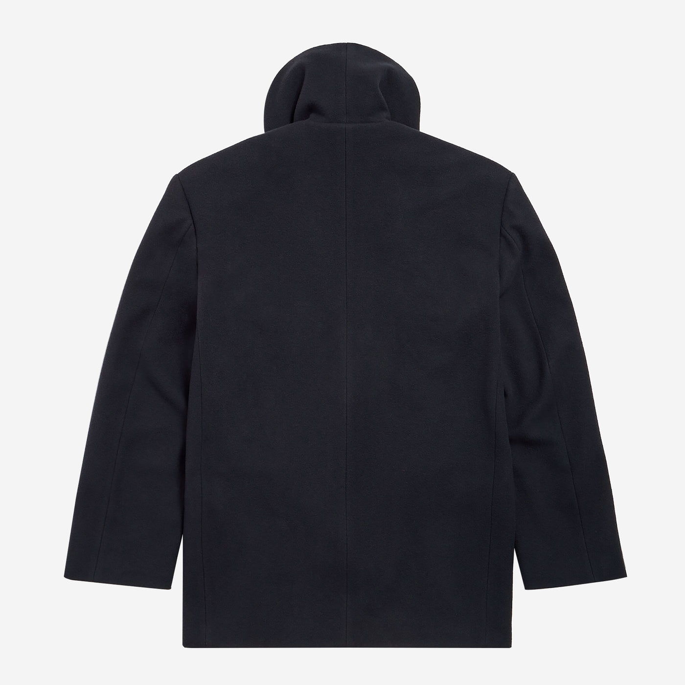 Balenciaga Brushed Wool Hooded Short Coat