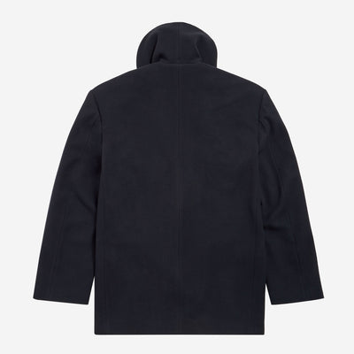 Balenciaga Brushed Wool Hooded Short Coat