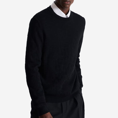 Balmain Monogram Knit And Leopard Pattern Jumper