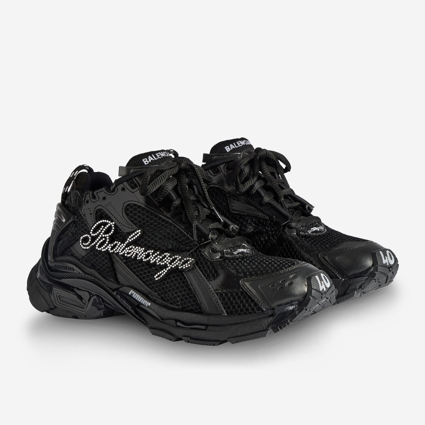 Balenciaga Rhinestones Runner Sneakers
