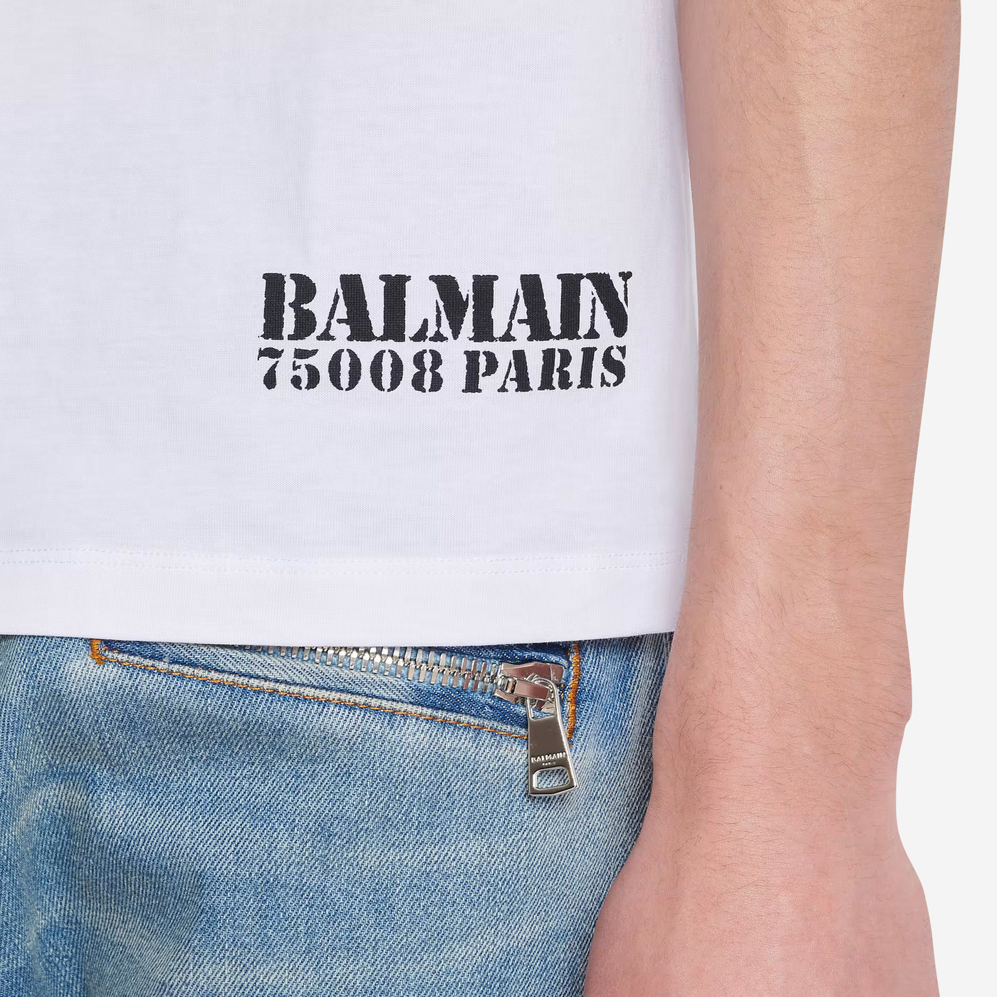 Balmain Small Balmain Stamp Printed T-Shirt