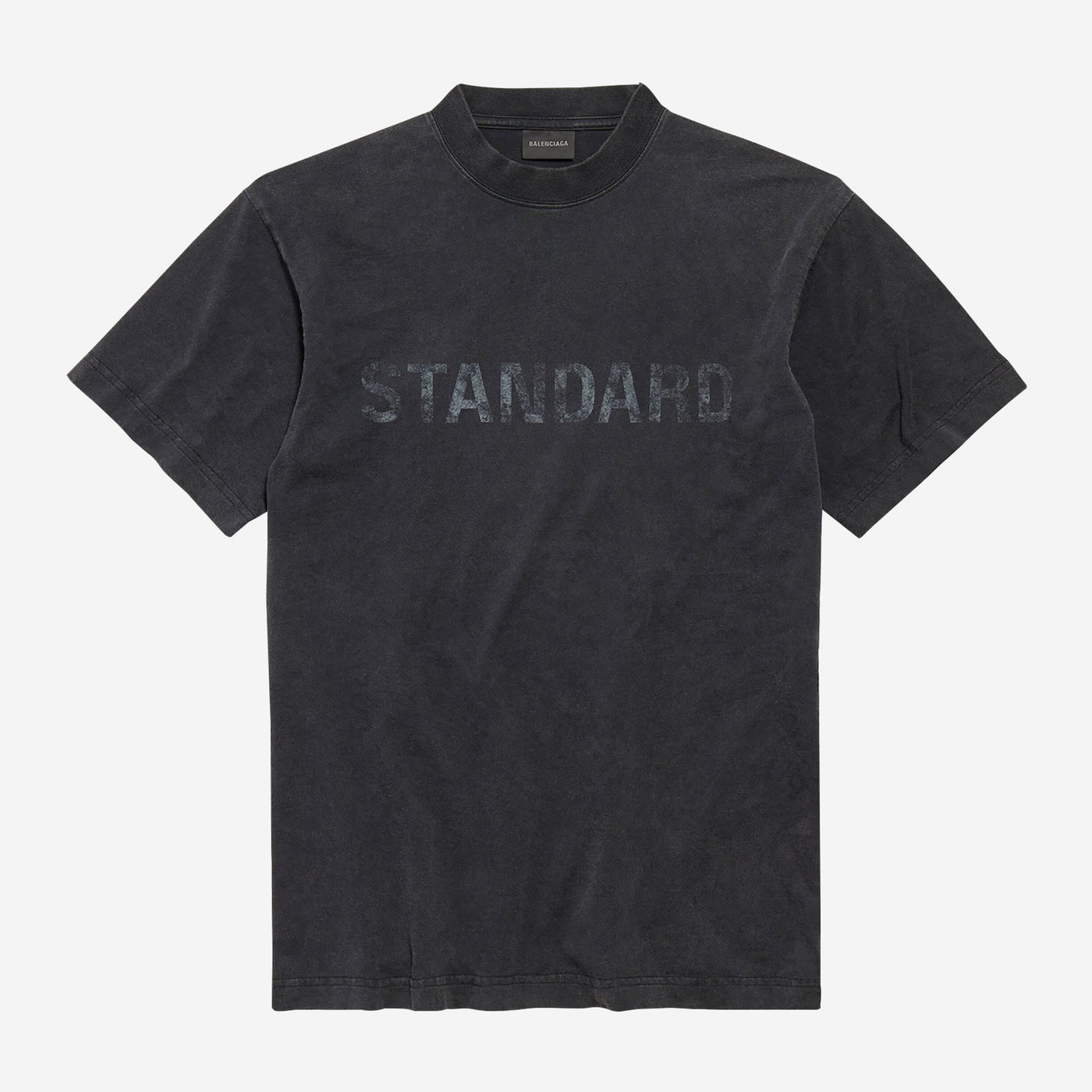 Balenciaga Standard Regular Fit Faded Black T-Shirt