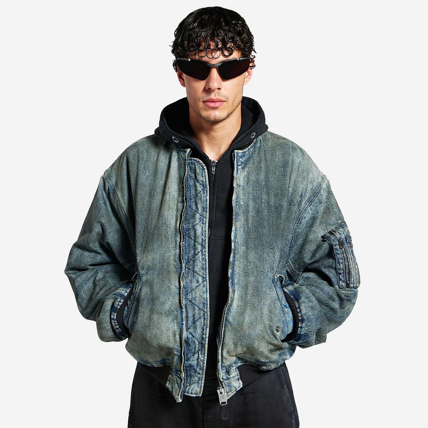 Balenciaga Dirty Grey Standard Bomber Jacket