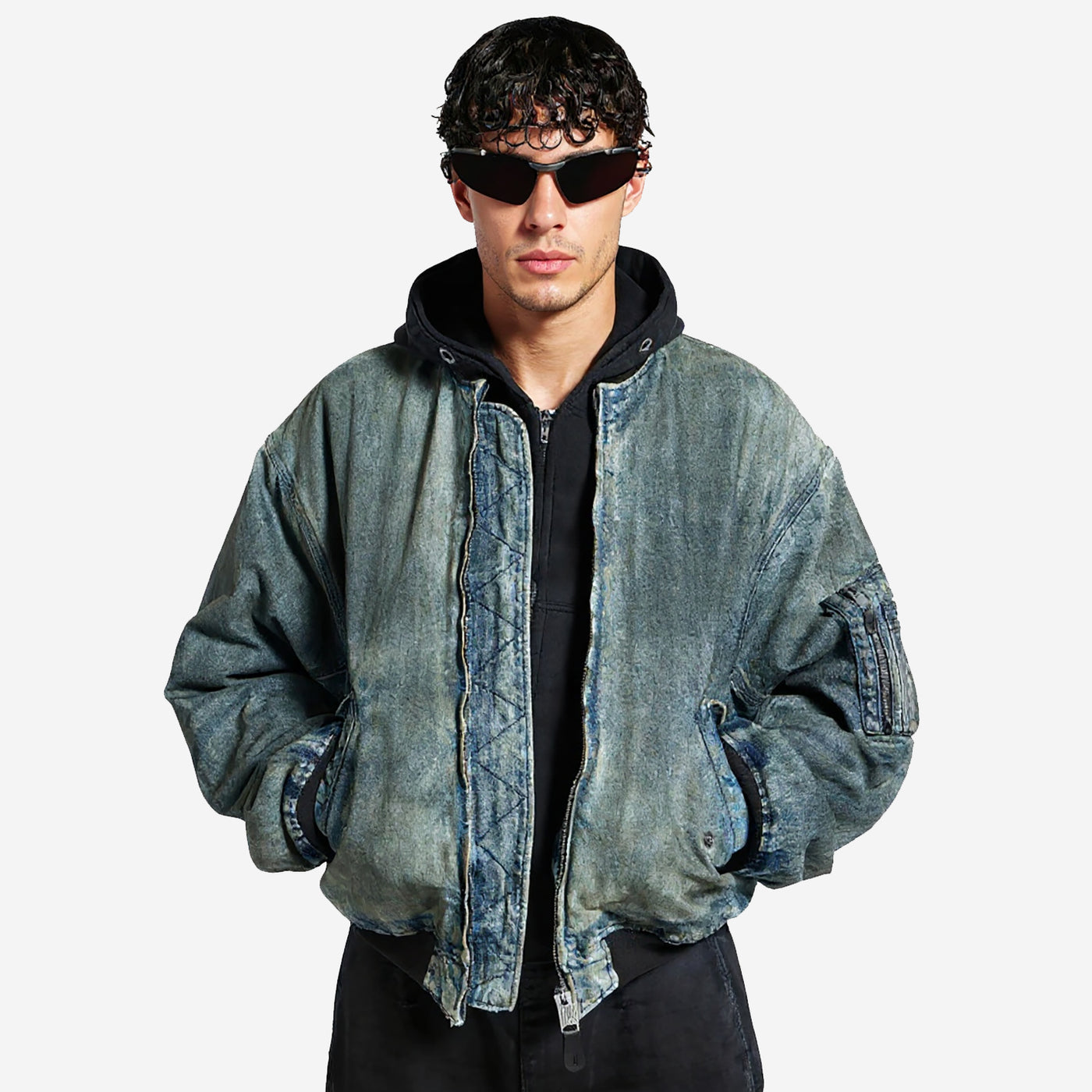 Balenciaga Dirty Grey Standard Bomber Jacket – ZAP