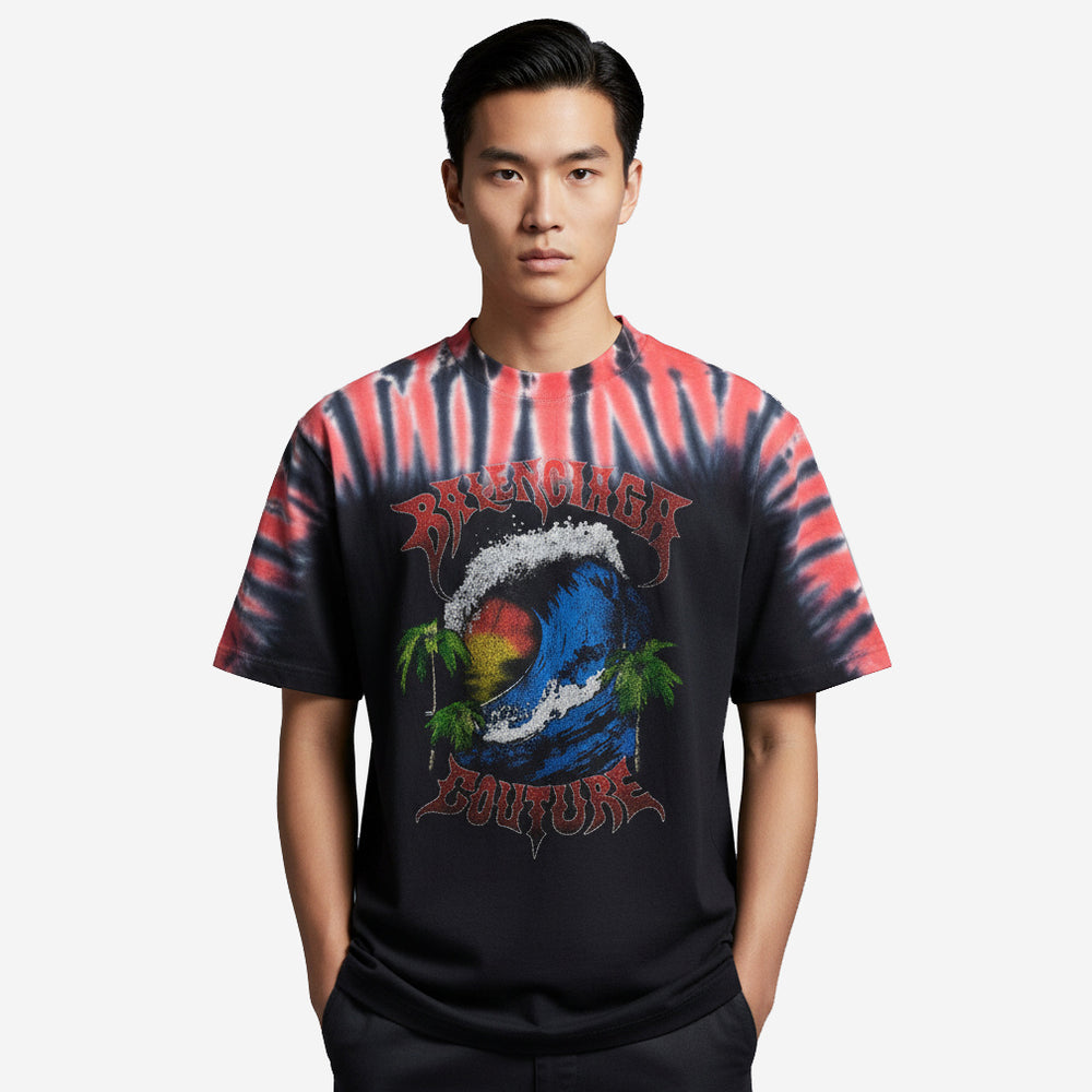 Balenciaga Extreme Tie Dye Medium Fit T-Shirt – ZAP