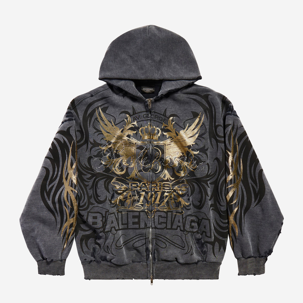 BALENCIAGA TACKYGOLD ジップアップ HOODIE 最終値下げ Balenciaga Tacky Gold Zip-up Hoodie – ZAP
