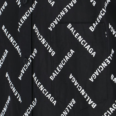 Balenciaga Short Sleeve Logo Print Shirt