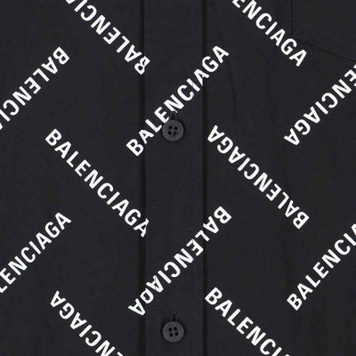 Balenciaga Short Sleeve Logo Print Shirt