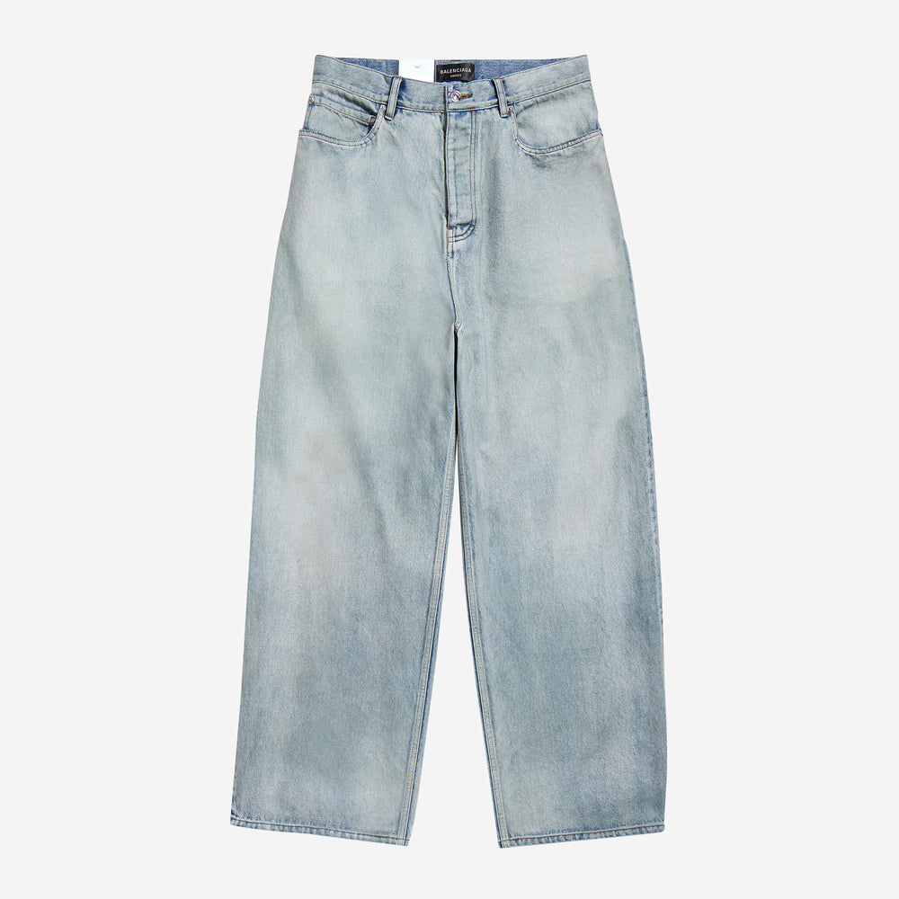 Balenciaga Denim Size Sticker Baggy Jeans – ZAP