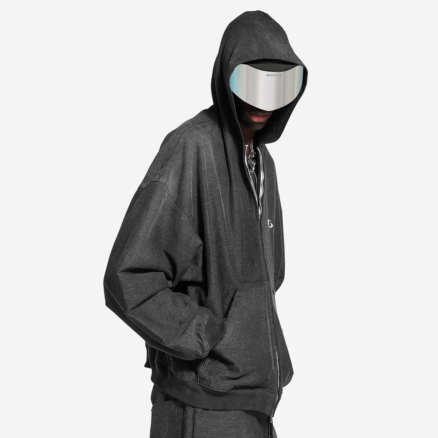 Balenciaga Trompe L'œil Anthracite Hoodie