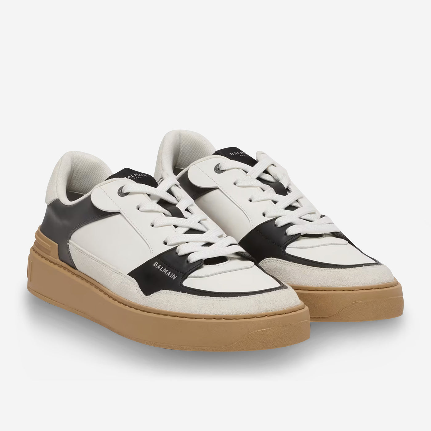 Balmain B-Court Flip Leather Sneakers