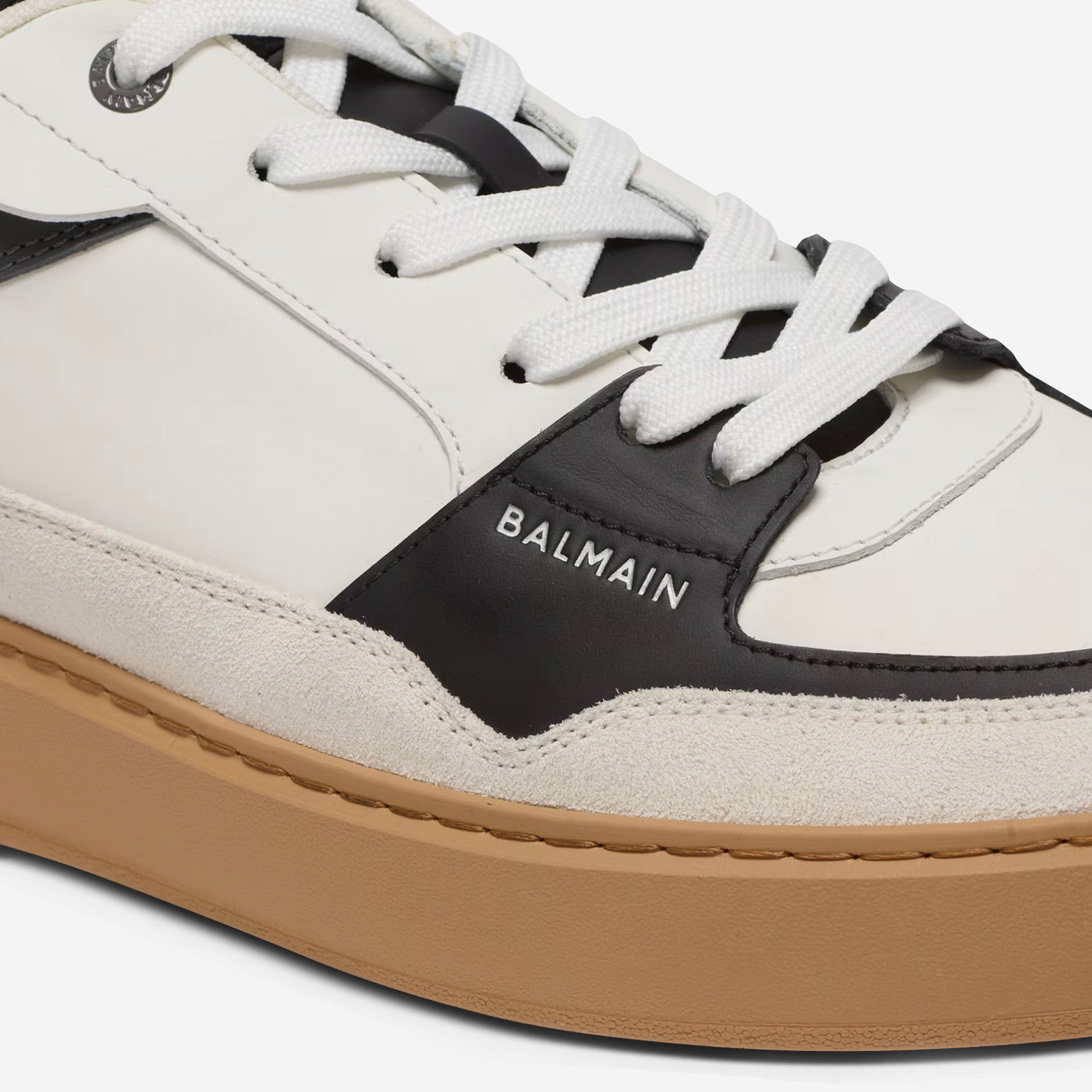 Balmain B-Court Flip Leather Sneakers