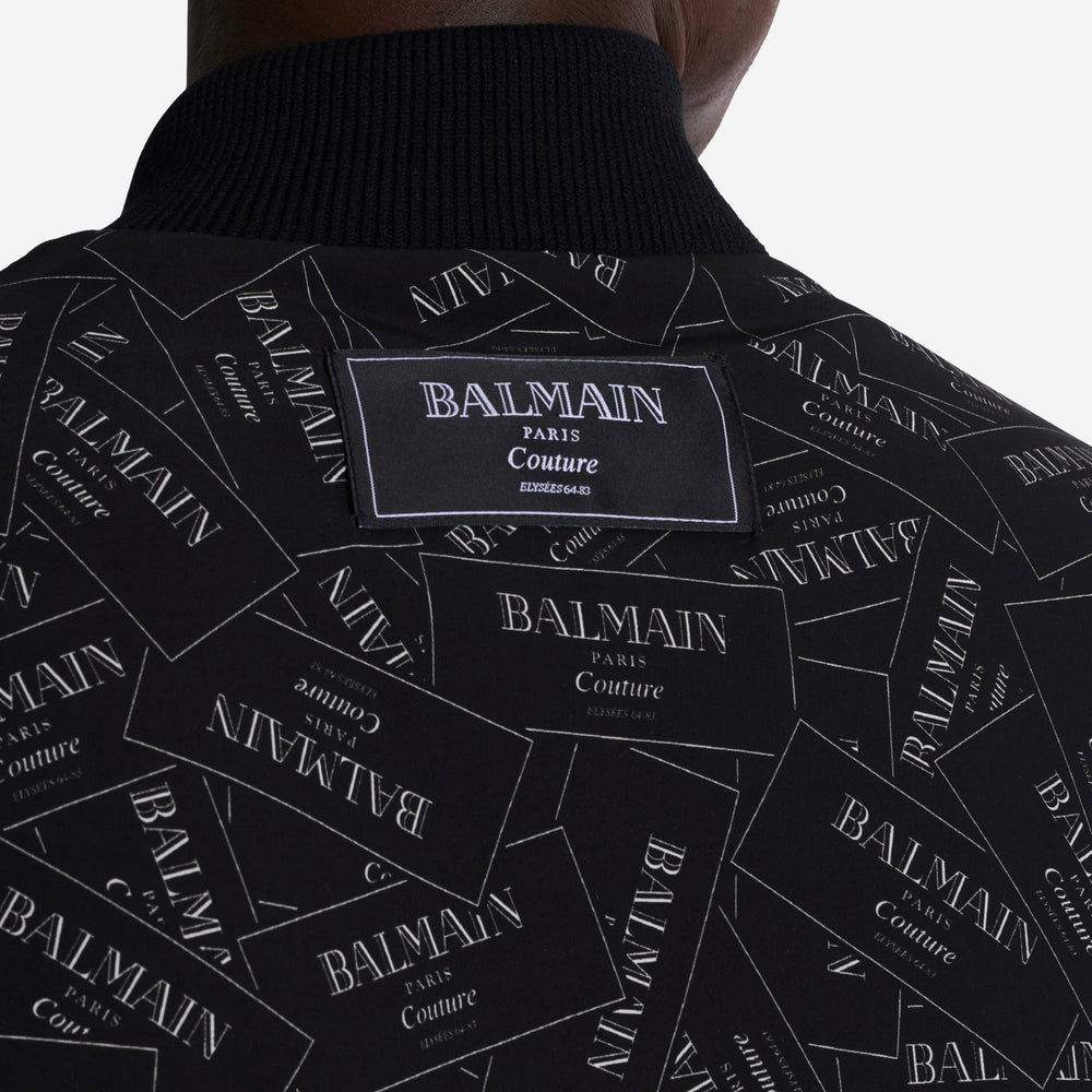 Balmain Printed Balmain Label Bomber Jacket – ZAP