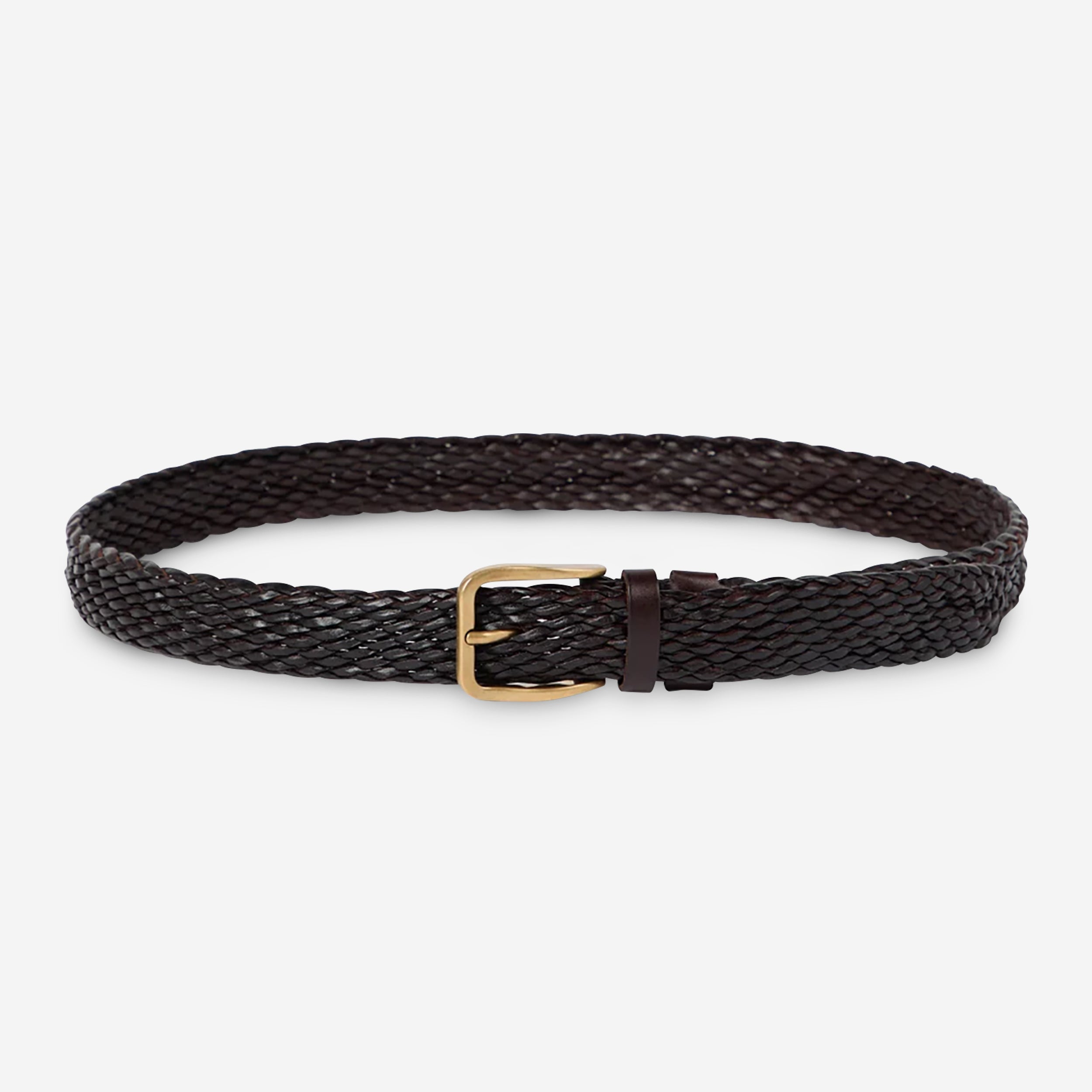 Brunello Cucinelli Braided Calfskin Leather Belt
