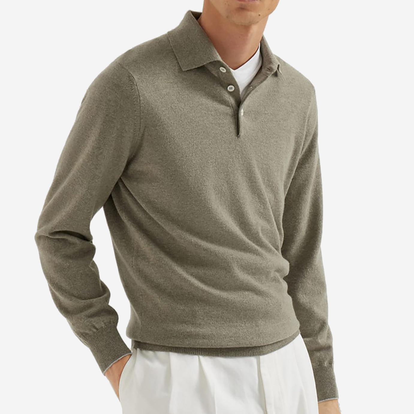 Brunello Cucinelli Cashmere Knit Polo Shirt