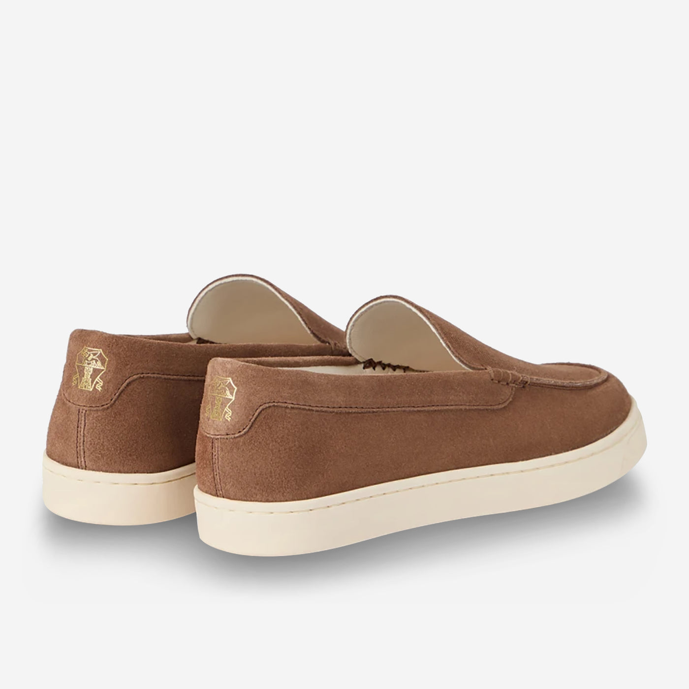 Brunello Cucinelli Chevron-Effect Suede Loafers