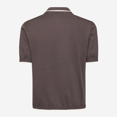 Brunello Cucinelli Jacquard Knit Short Sleeve Shirt