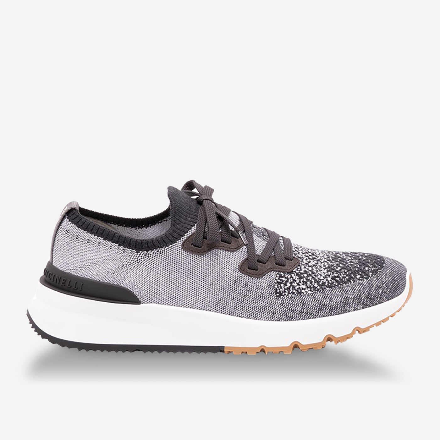 Brunello Cucinelli Cotton Chiné Knit Sneakers