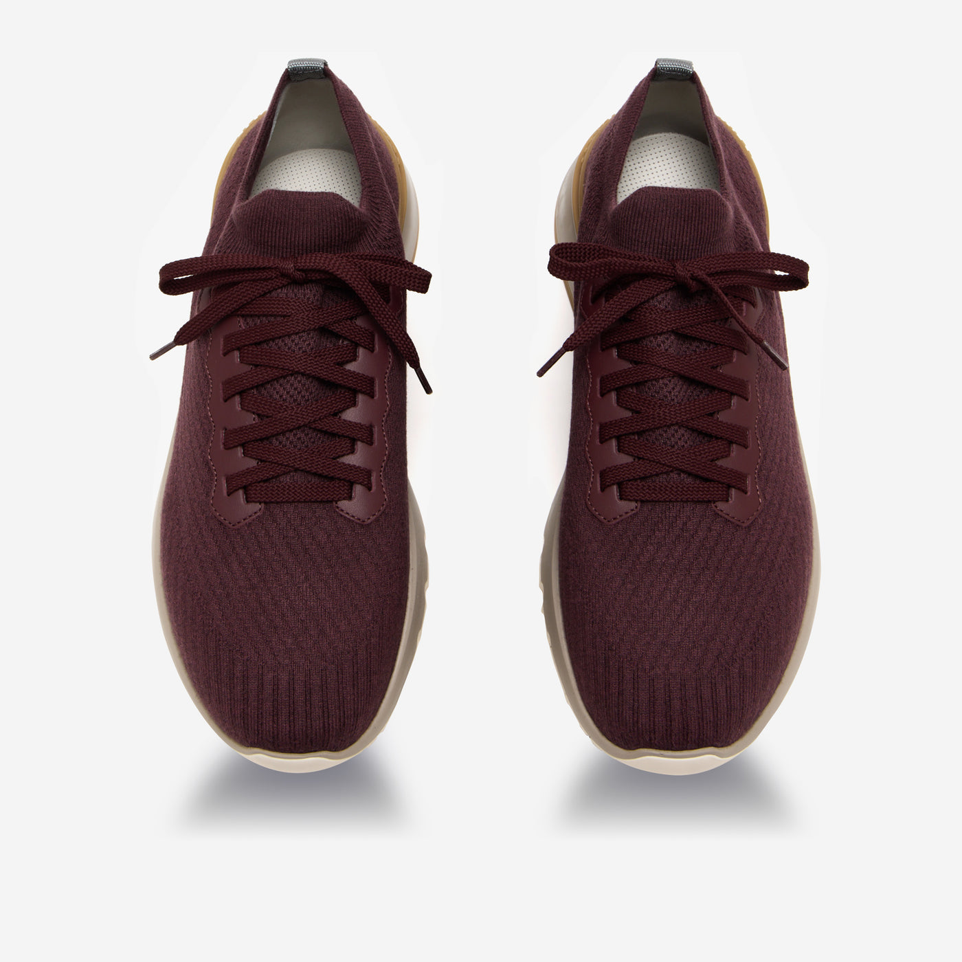 Brunello Cucinelli Cotton Knit And Semi-Polished Calfskin Sneakers