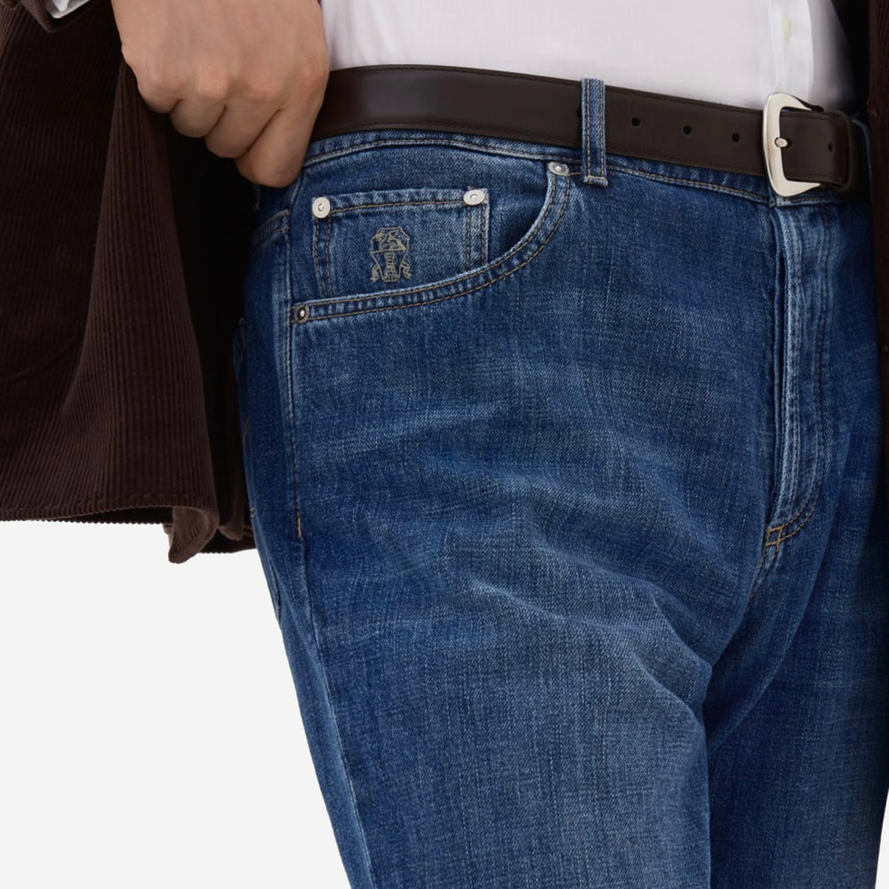 Brunello Cucinelli Lightweight Denim Traditional Fit Five-Pocket