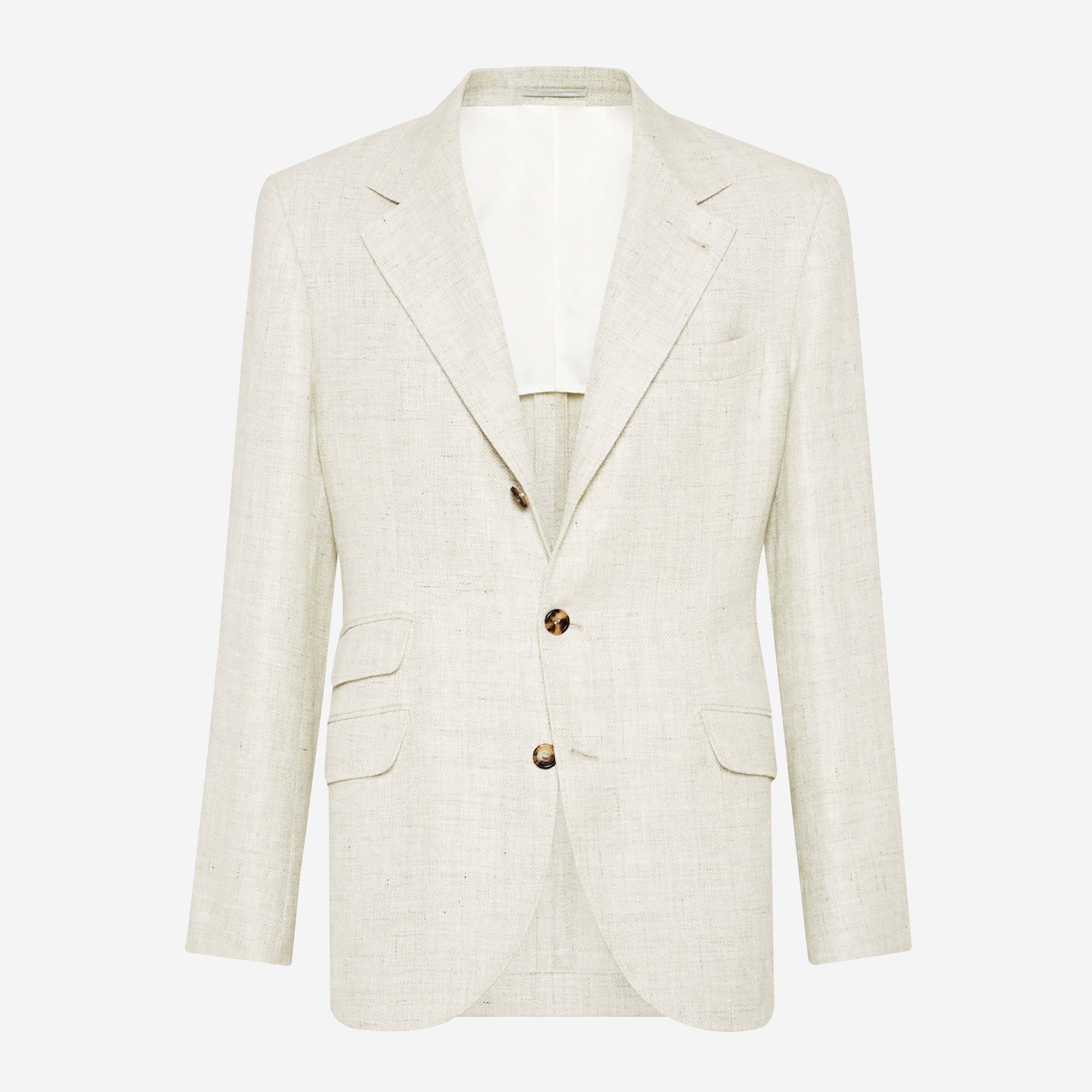 Brunello Cucinelli Linen Diagonal Deconstructed Cavallo Blazer