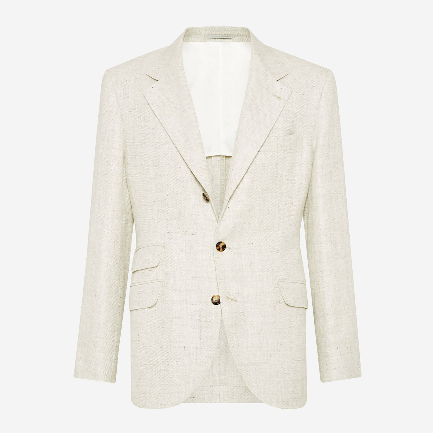 Brunello Cucinelli Linen Diagonal Deconstructed Cavallo Blazer