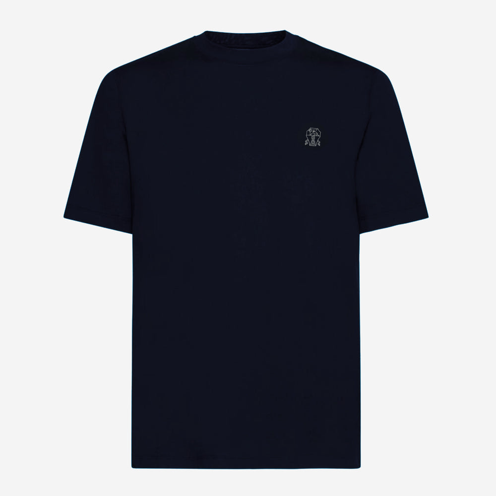 Brunello Cucinelli Cotton Jersey Logo Crew Neck T-Shirt – ZAP