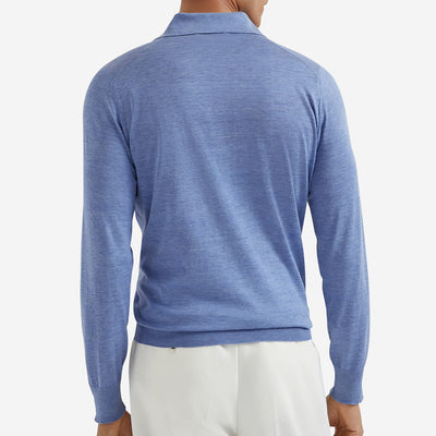 Brunello Cucinelli Silk And Cotton Lightweight Knit Polo Shirt