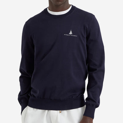 Brunello Cucinelli Cotton Lightweight Embroidered Sweater
