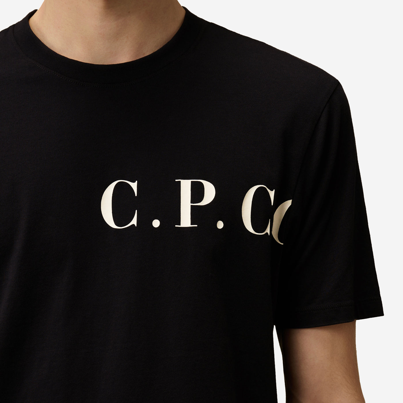C.P. Company 30/1 Jersey Front-Back Logo T-Shirt