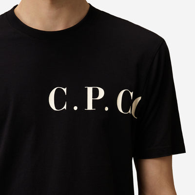 C.P. Company 30/1 Jersey Front-Back Logo T-Shirt