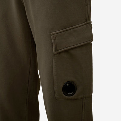 C.P. Company Brushed and Emerized Diagonal Fleece Cargo Lens Sweatpants