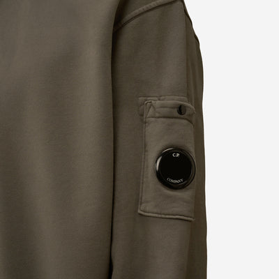 C.P. Company Brushed And Emerized Diagonal Fleece Half Zip Sweatshirt