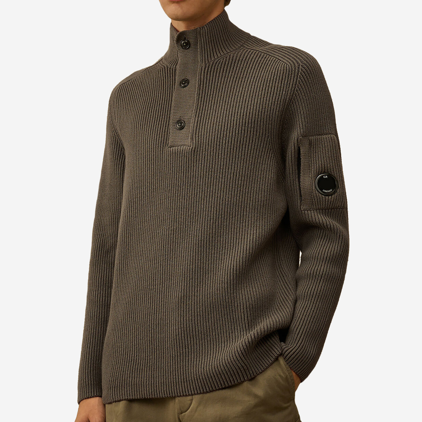C.P. Company Full Rib Half Button Sweater – ZAP